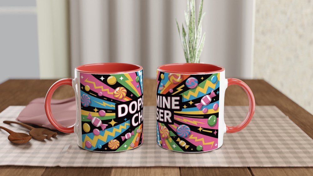 Dopamine Chaser Pop Art Candy Explosion Mug — view 7
