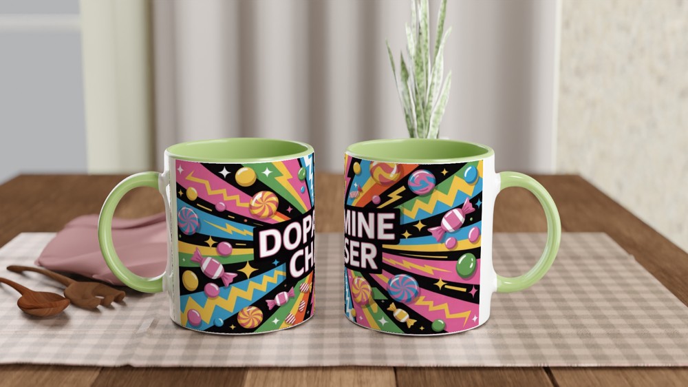 Dopamine Chaser Pop Art Candy Explosion Mug — view 5