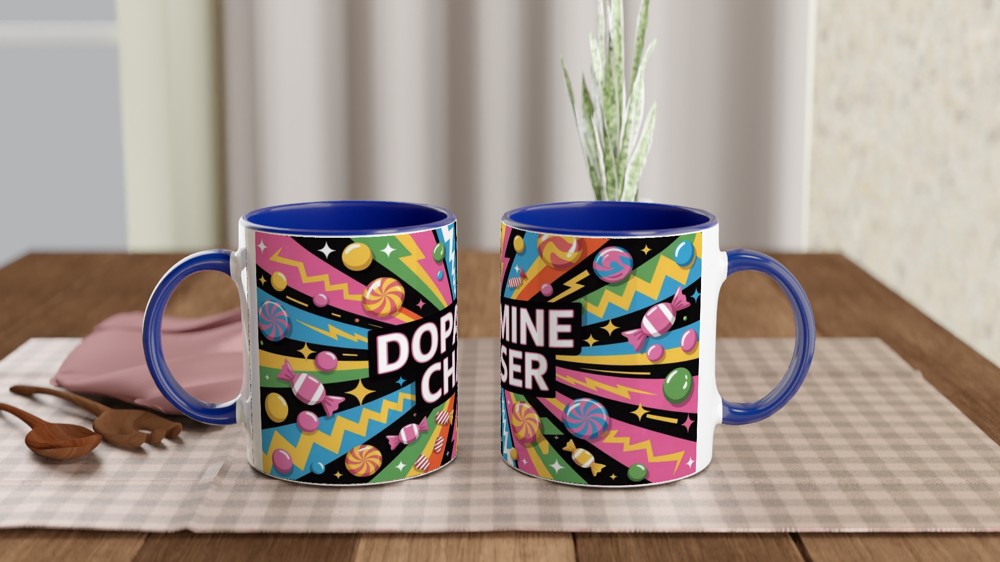 Dopamine Chaser Pop Art Candy Explosion Mug — view 4