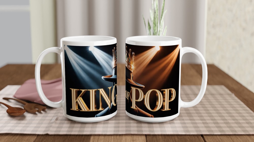 MJ the Musical Mug | Legacy Finale Fedora and Crown Design | Musical Theatre Gift | Present for Theatre Lovers — view 2