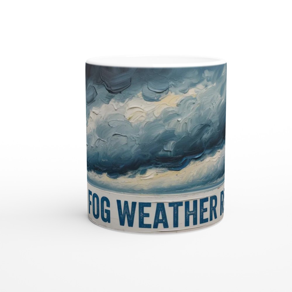 Brain Fog Weather Report Stormy Sky Oil Painting Mug — view 11