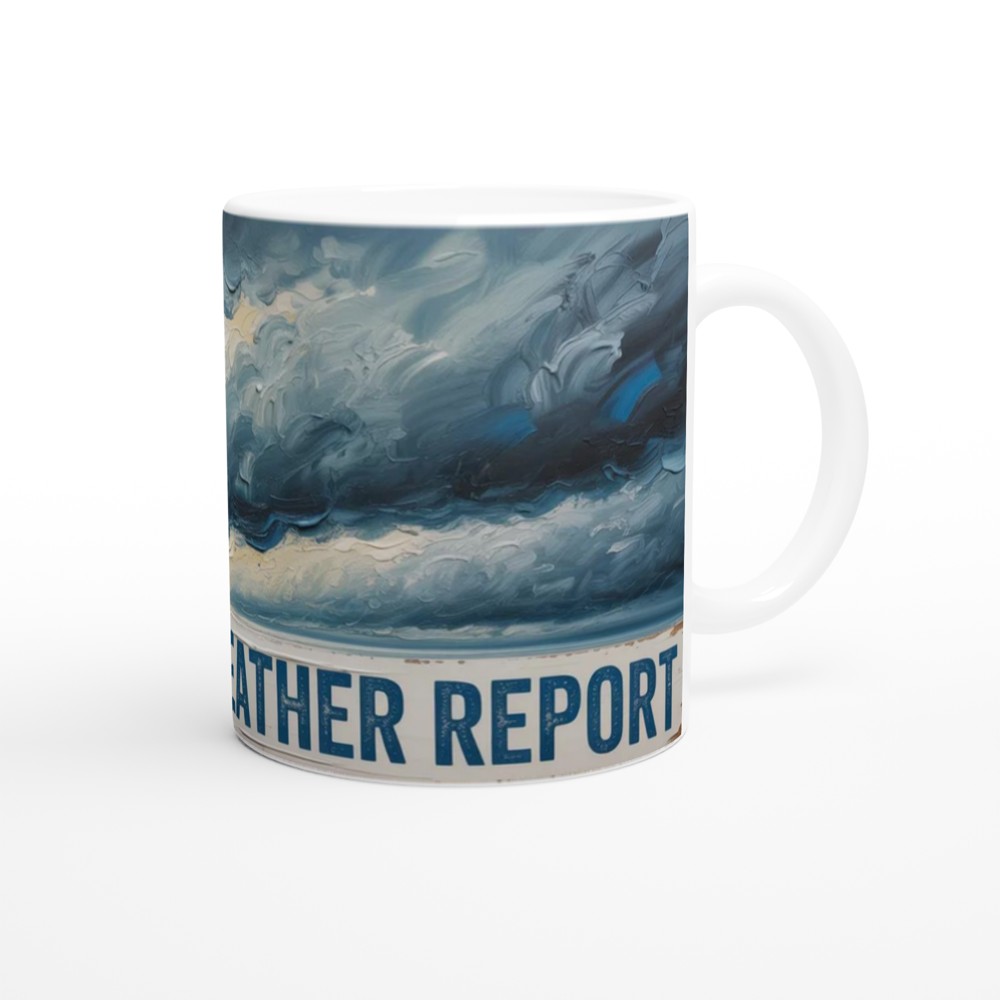 Brain Fog Weather Report Stormy Sky Oil Painting Mug — view 12