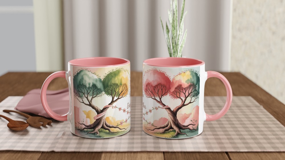 Made For Each Other Mug | Romantic Anniversary Gift | Valentines Mug for Couples | Wrap Around Love Design Present — view 6