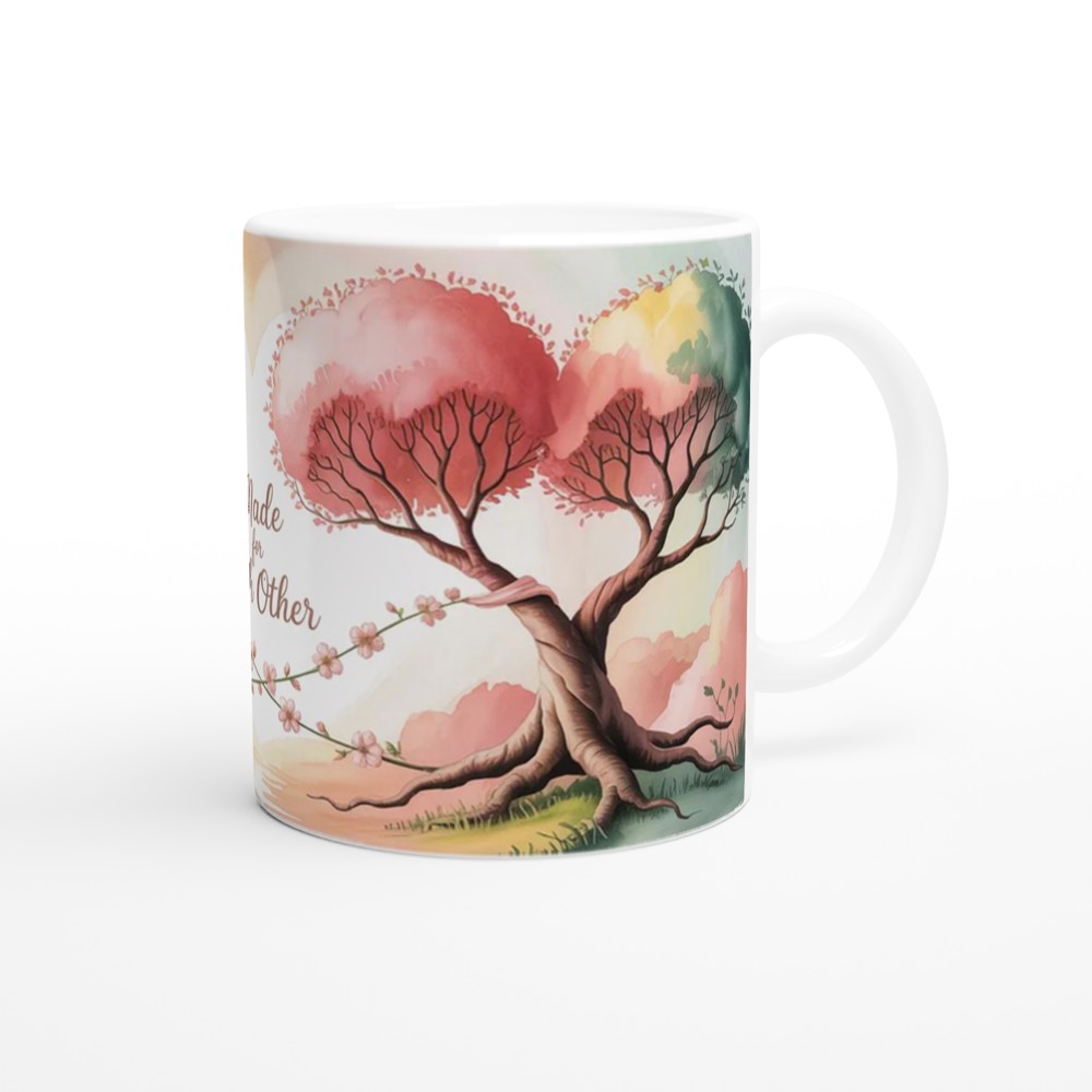 Made For Each Other Mug | Romantic Anniversary Gift | Valentines Mug for Couples | Wrap Around Love Design Present — view 12