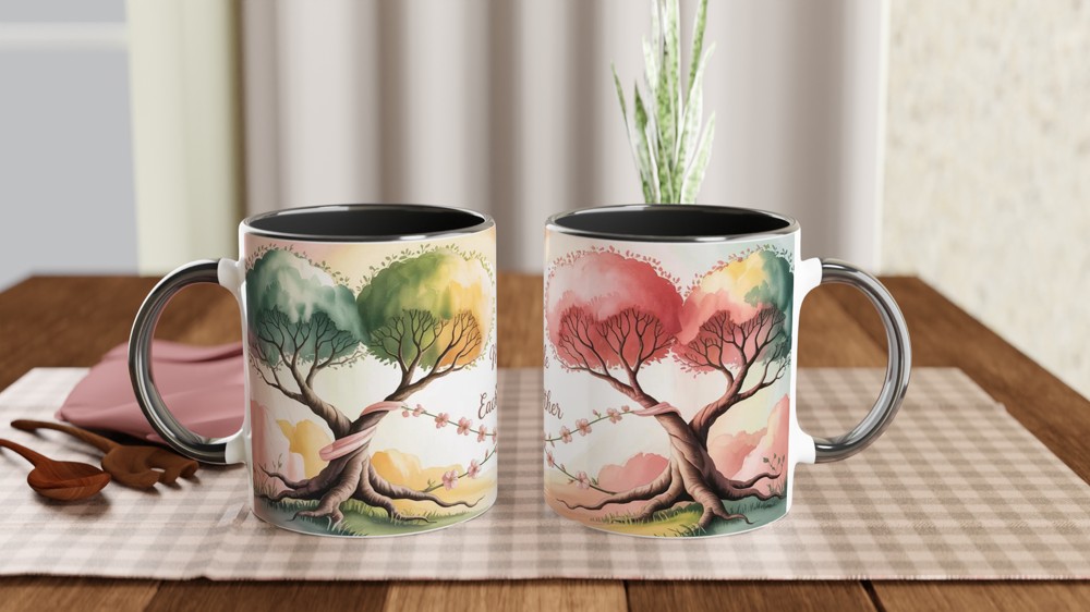 Made For Each Other Mug | Romantic Anniversary Gift | Valentines Mug for Couples | Wrap Around Love Design Present — view 9