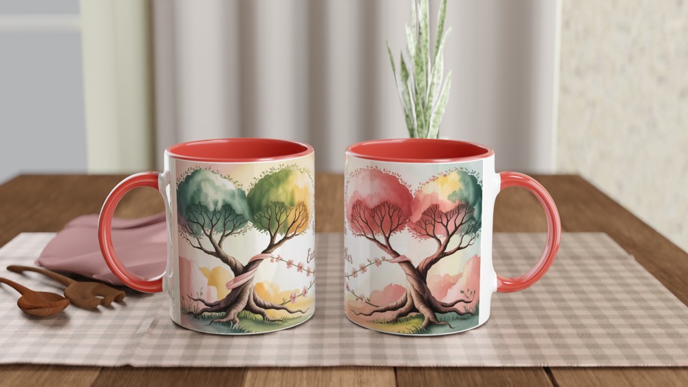 Made For Each Other Mug | Romantic Anniversary Gift | Valentines Mug for Couples | Wrap Around Love Design Present — view 7