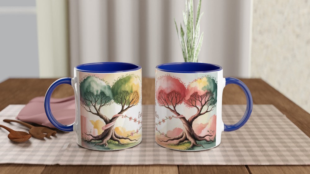 Made For Each Other Mug | Romantic Anniversary Gift | Valentines Mug for Couples | Wrap Around Love Design Present — view 4