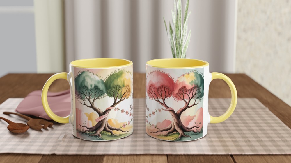 Made For Each Other Mug | Romantic Anniversary Gift | Valentines Mug for Couples | Wrap Around Love Design Present — view 8