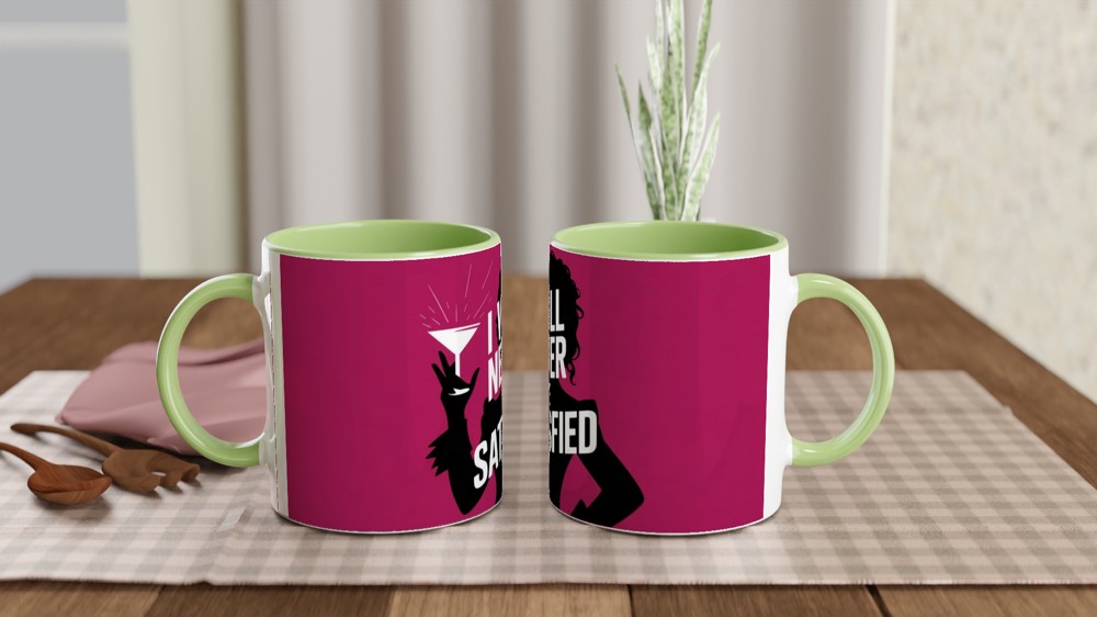 I Will Never Be Satisfied - Woman Silhouette Mug — view 5