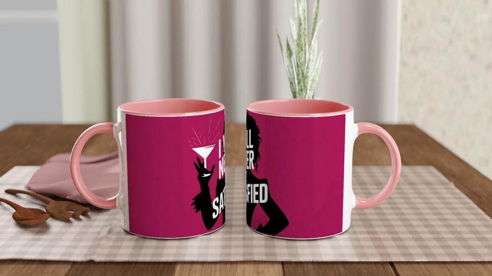 I Will Never Be Satisfied - Woman Silhouette Mug — view 6