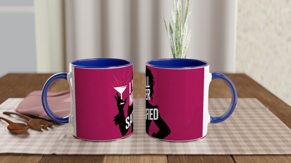 I Will Never Be Satisfied - Woman Silhouette Mug — view 4