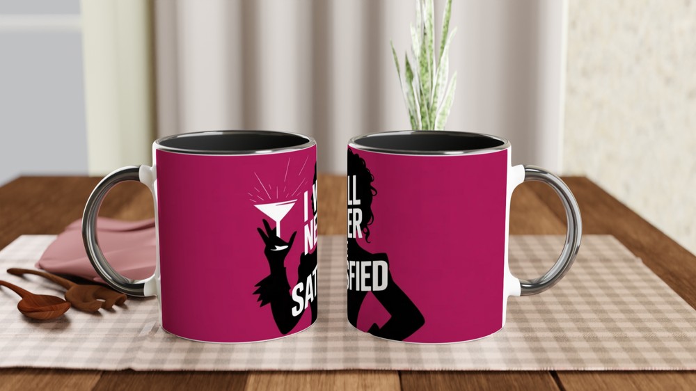 I Will Never Be Satisfied - Woman Silhouette Mug — view 9