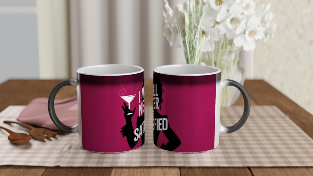 I Will Never Be Satisfied - Woman Silhouette Mug — view 3