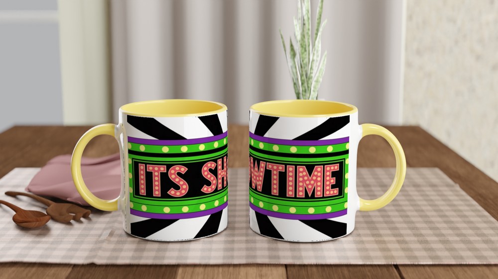 It's Showtime Retro Marquee Sign Mug — view 8