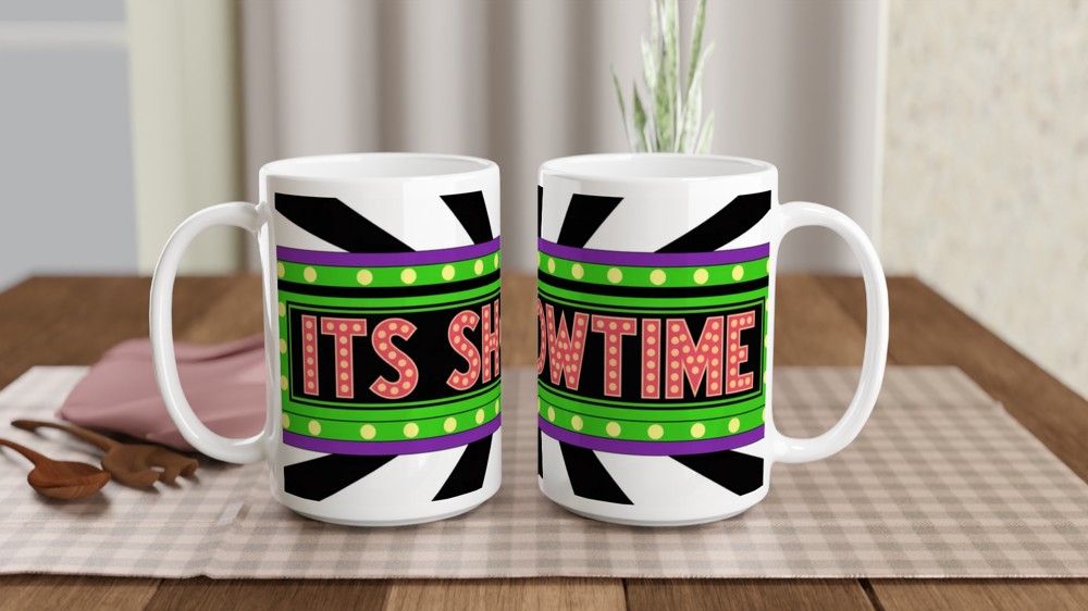 It's Showtime Retro Marquee Sign Mug — view 2