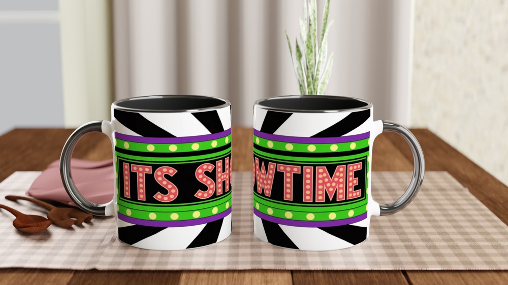 It's Showtime Retro Marquee Sign Mug — view 9