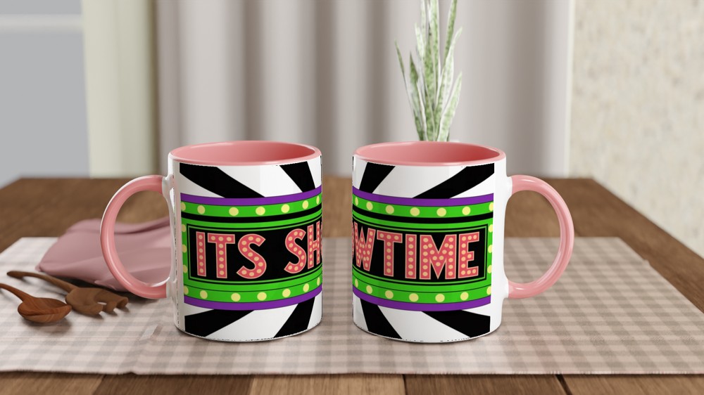 It's Showtime Retro Marquee Sign Mug — view 6