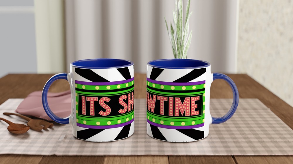 It's Showtime Retro Marquee Sign Mug — view 4
