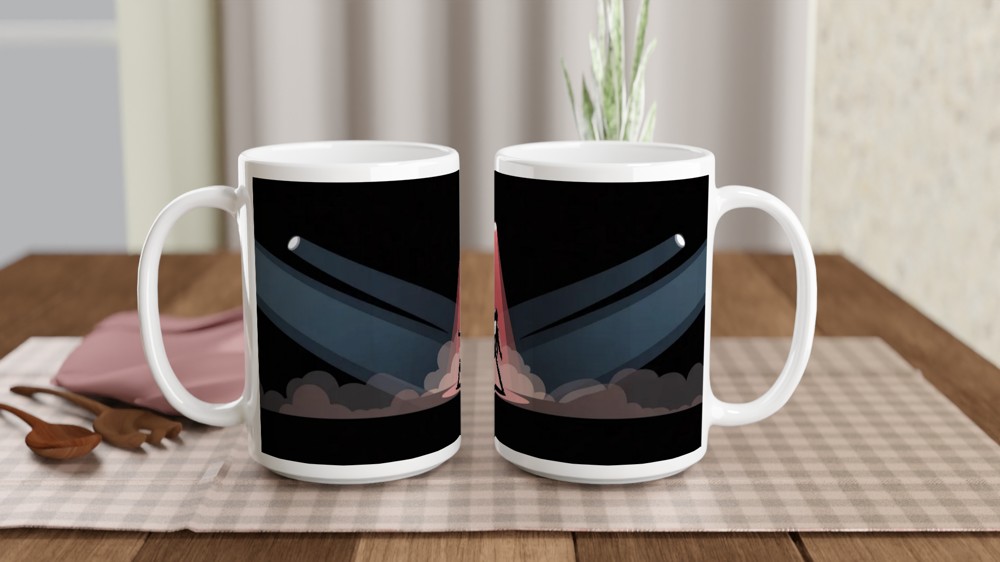 Stage Performer Silhouette Spotlight Dance Mug — view 2