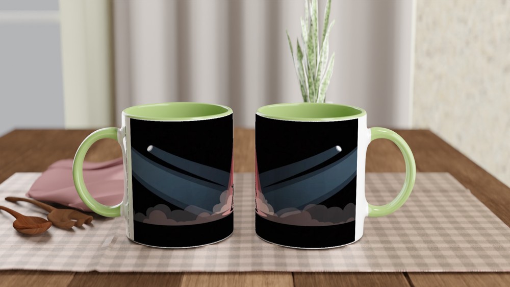 Stage Performer Silhouette Spotlight Dance Mug — view 5