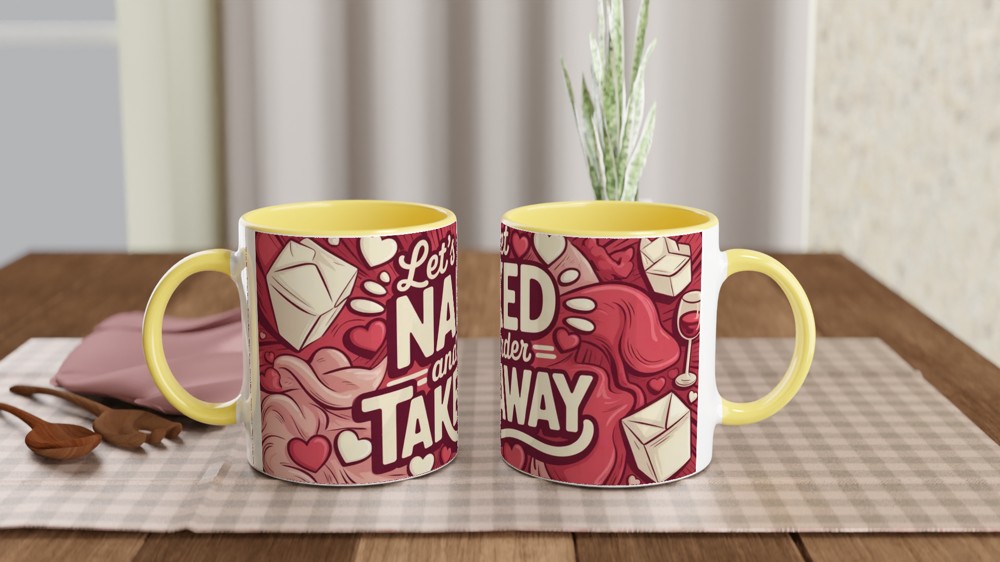 Funny Valentine Mug | Let's Get Naked and Order Takeaway | Rude Anniversary Gift for Couples | Cheeky Husband Wife Present — view 8