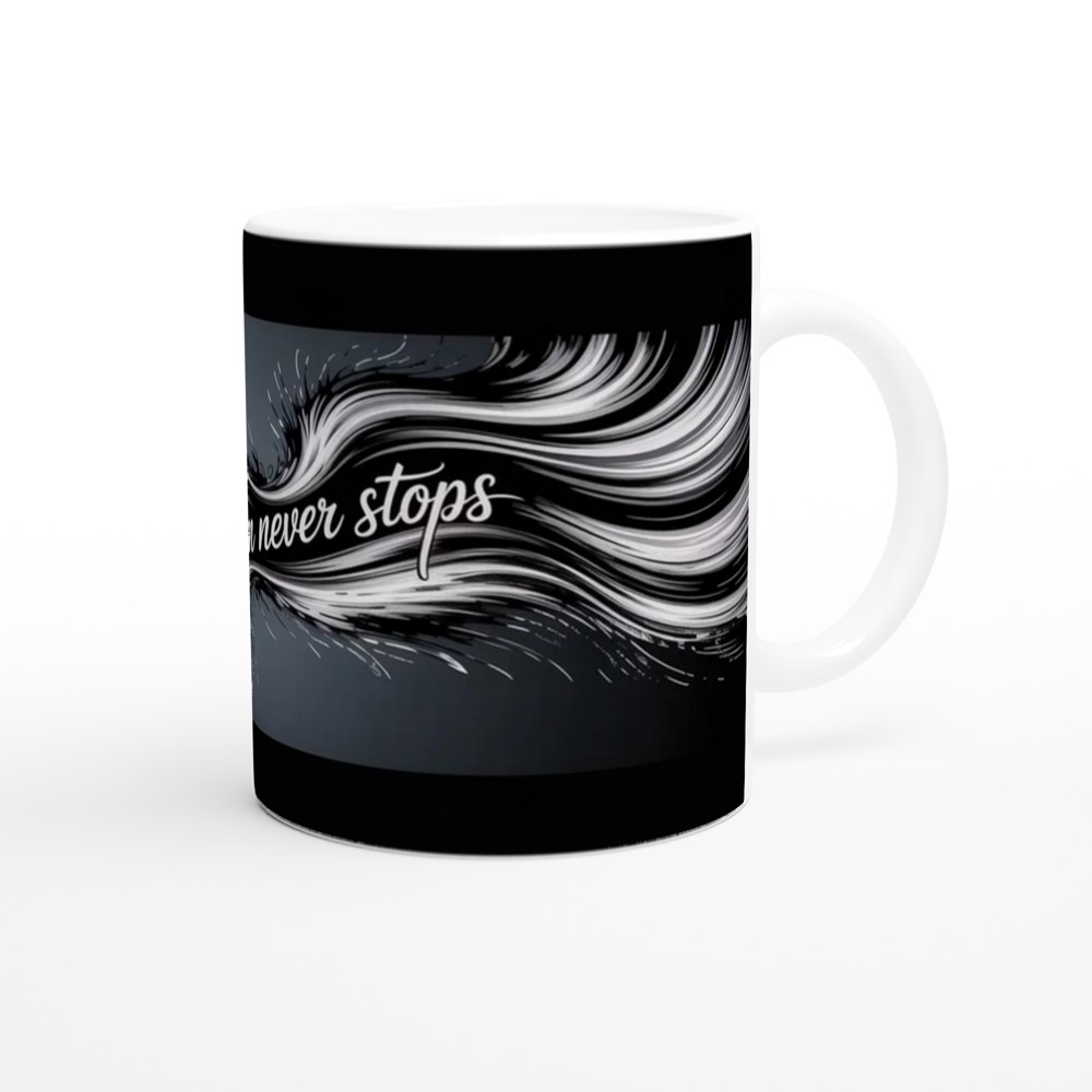 Musical Theatre Mug | 'The Rhythm Never Stops' Dance Art | Theatre Lover Gift | MJ Musical Inspired Present — view 12