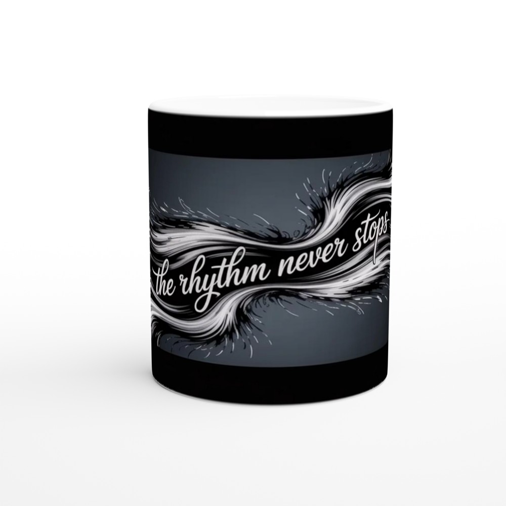 Musical Theatre Mug | 'The Rhythm Never Stops' Dance Art | Theatre Lover Gift | MJ Musical Inspired Present — view 11