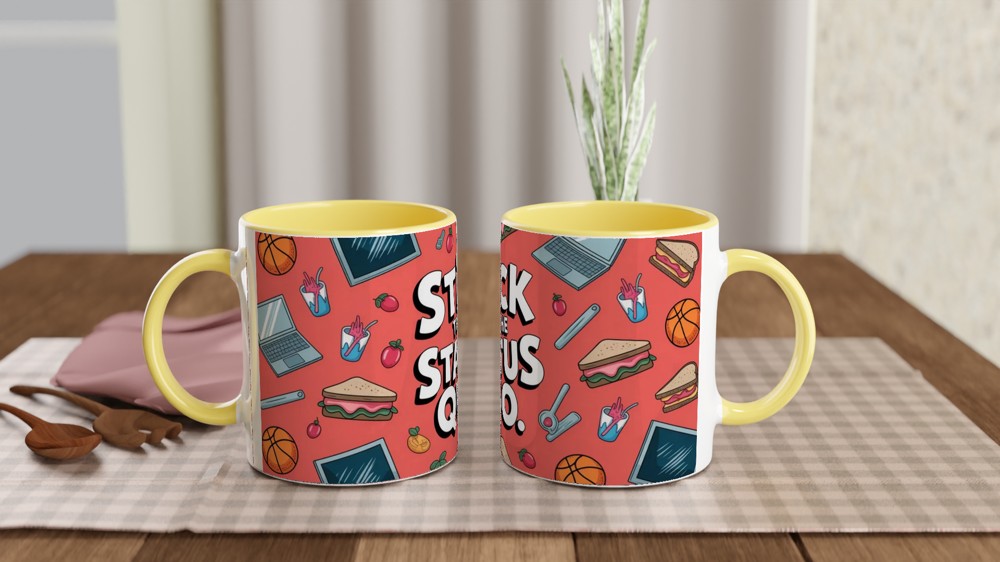 High School Musical Mug | Stick to the Status Quo Gift | Cafeteria Song Theatre Present | Musical Theatre Mug for Best Friend — view 8