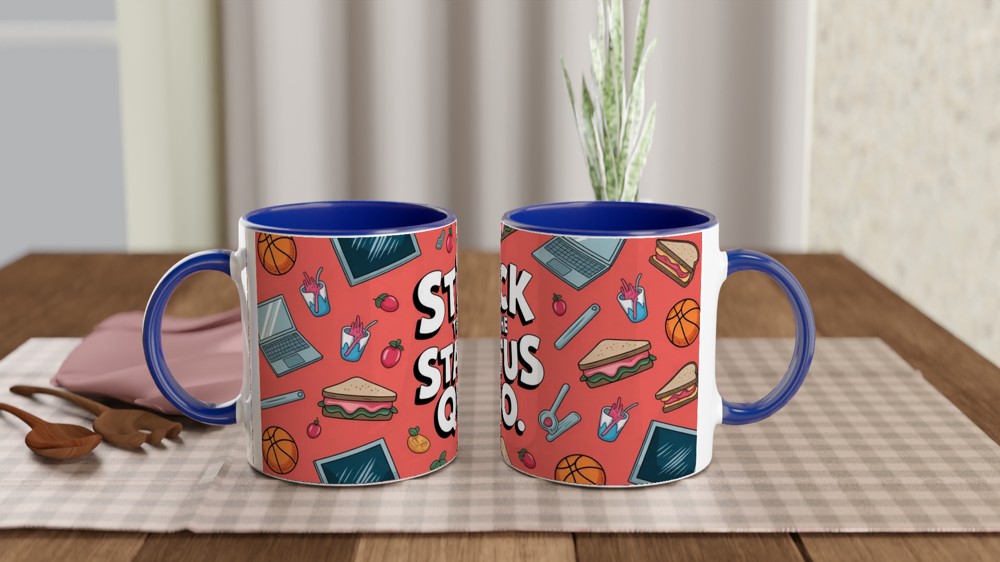 High School Musical Mug | Stick to the Status Quo Gift | Cafeteria Song Theatre Present | Musical Theatre Mug for Best Friend — view 4