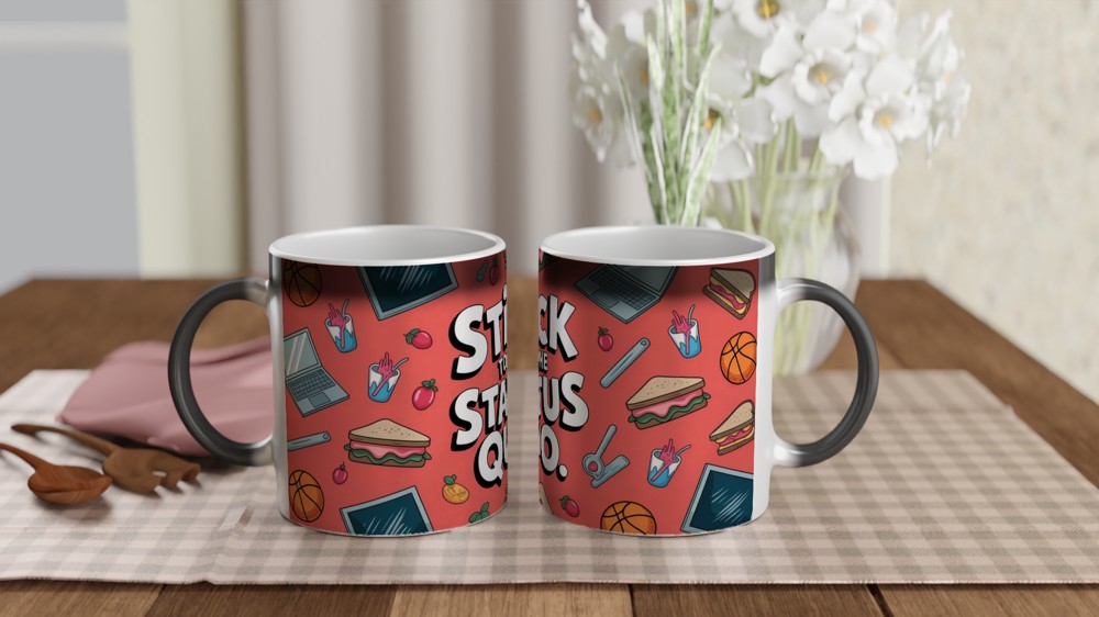 High School Musical Mug | Stick to the Status Quo Gift | Cafeteria Song Theatre Present | Musical Theatre Mug for Best Friend — view 3