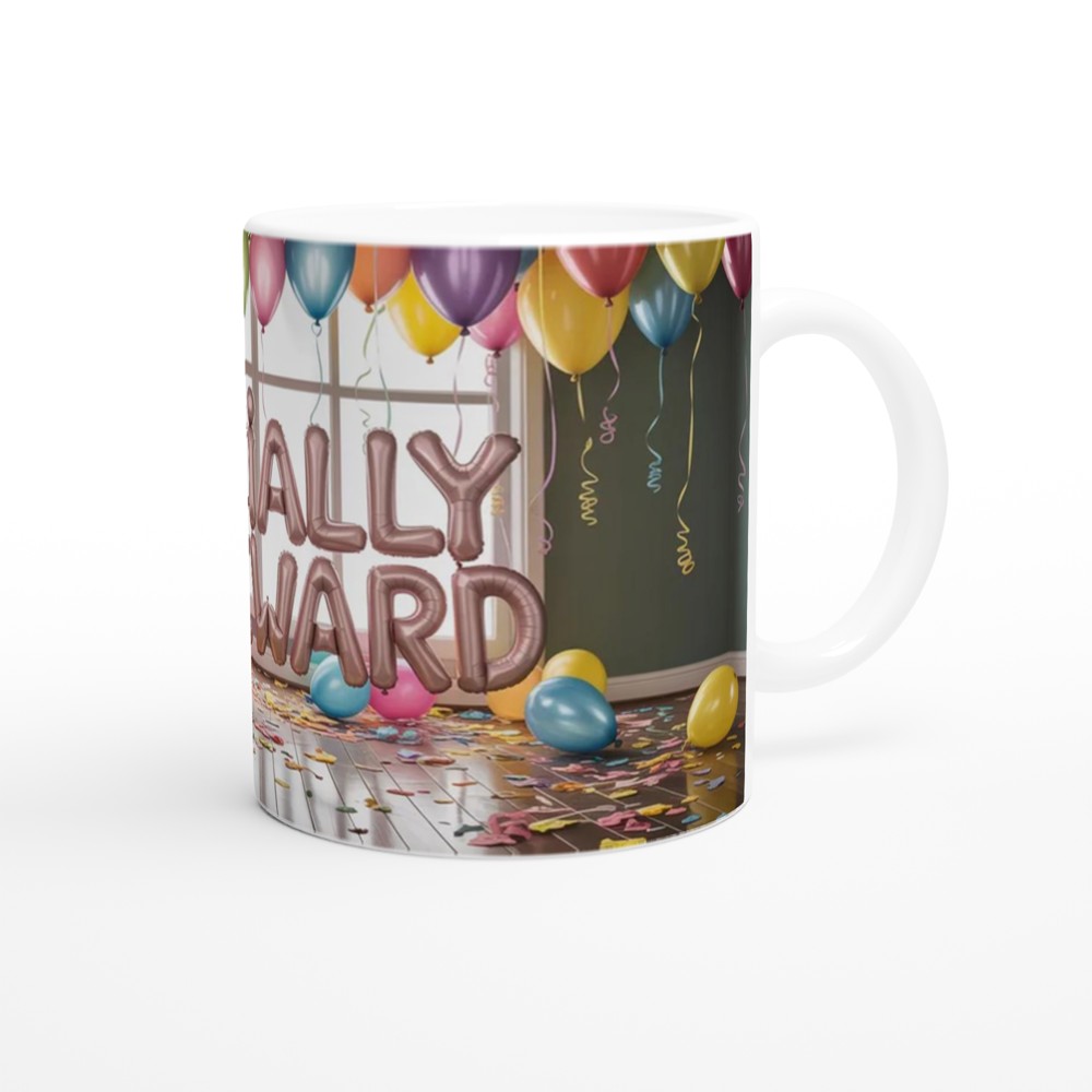 Socially Awkward Mug | Introvert Gift | Funny Birthday Present for Best Friend | Muted Party Balloon Design — view 12