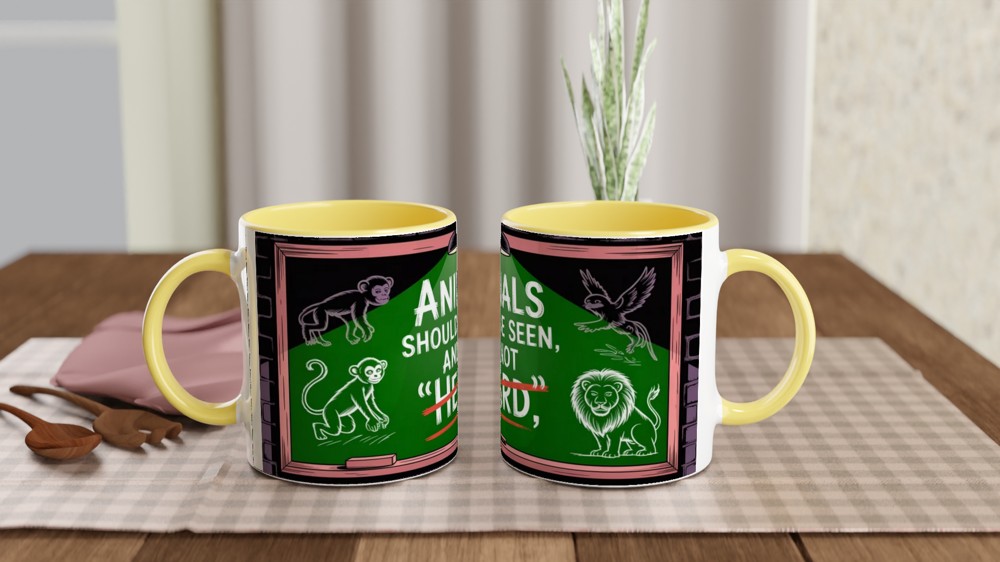 Animals Should Be Seen And Not Heard - Funny Animal Lover Mug — view 8