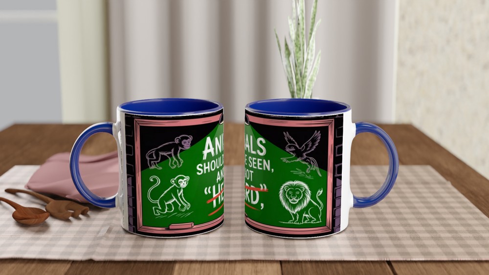Animals Should Be Seen And Not Heard - Funny Animal Lover Mug — view 4