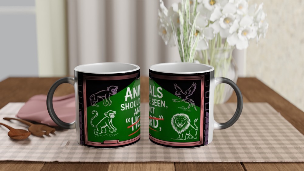 Animals Should Be Seen And Not Heard - Funny Animal Lover Mug — view 3
