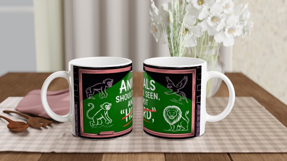 Animals Should Be Seen And Not Heard - Funny Animal Lover Mug