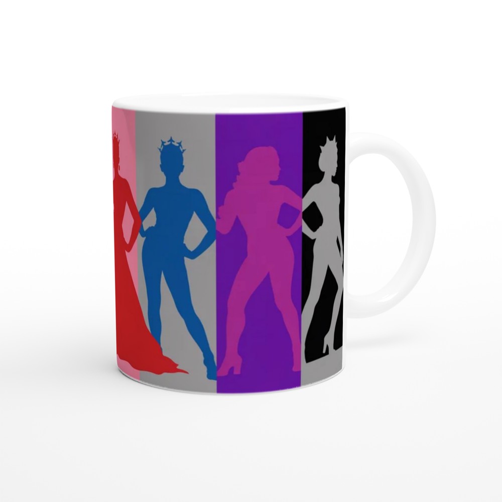 Colorful Queen Silhouettes Rainbow Pop Art Mug — view 12