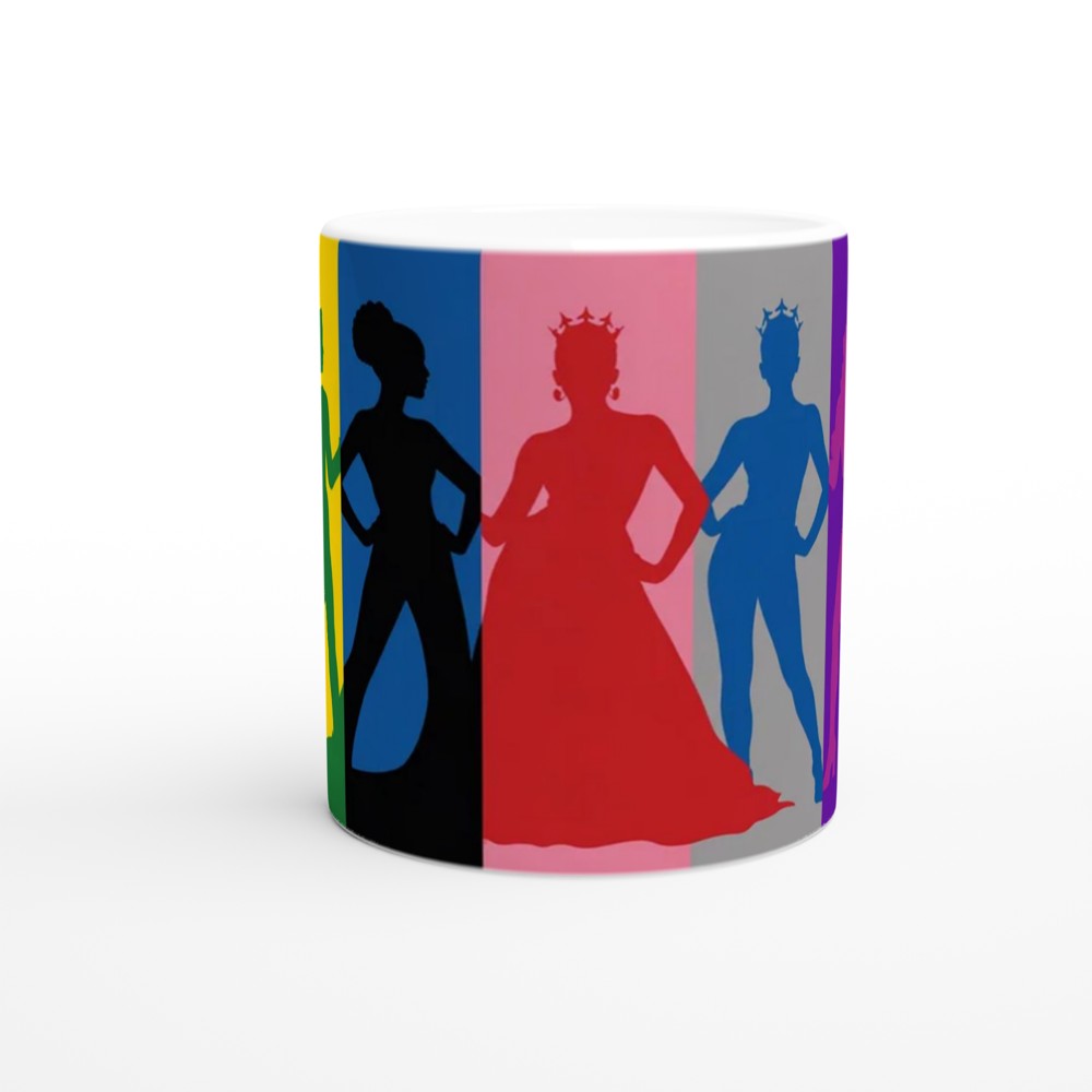 Colorful Queen Silhouettes Rainbow Pop Art Mug — view 11