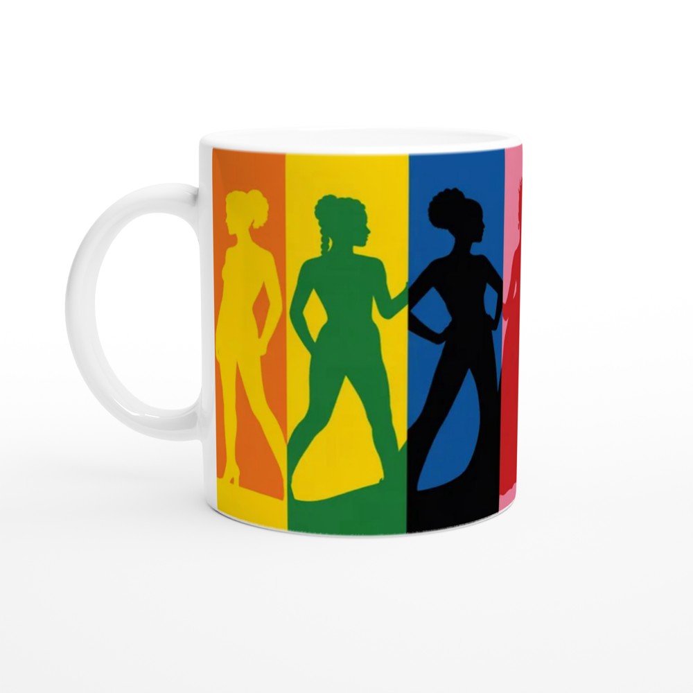 Colorful Queen Silhouettes Rainbow Pop Art Mug — view 10