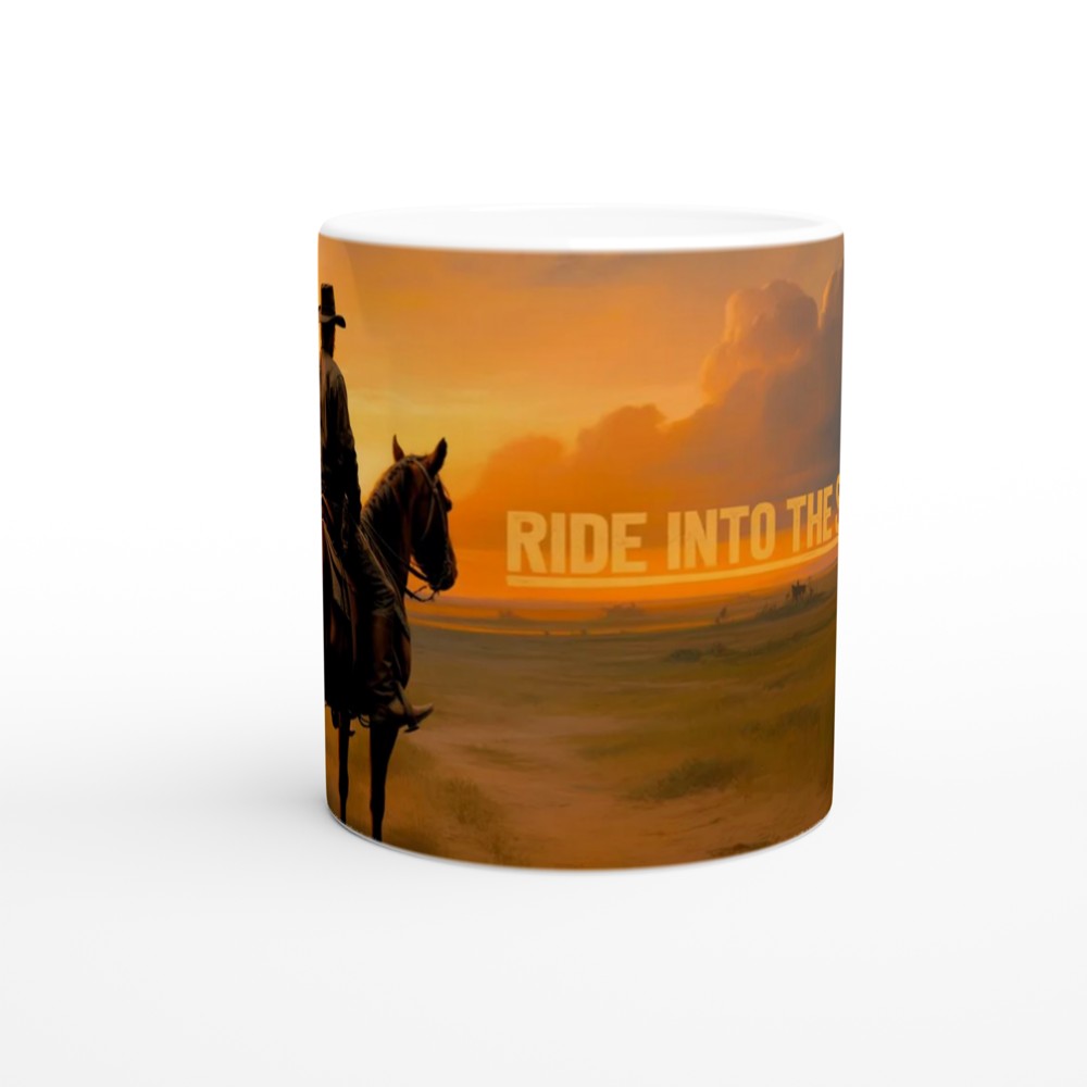 Ride Into The Sunset Western Cowboy Mug — view 11