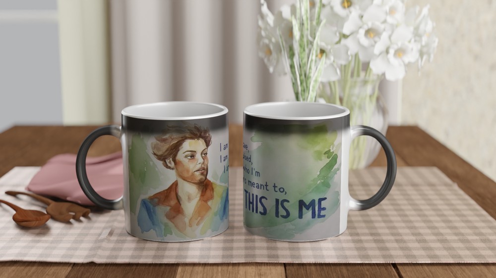This Is Me Inspirational Watercolor Portrait Mug — view 3