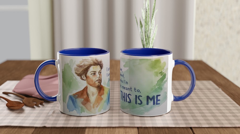 This Is Me Inspirational Watercolor Portrait Mug — view 4