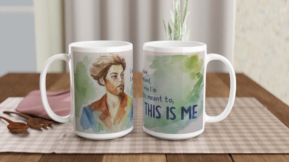 This Is Me Inspirational Watercolor Portrait Mug — view 2