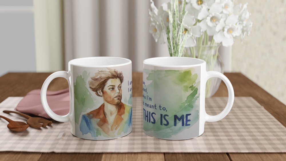 This Is Me Inspirational Watercolor Portrait Mug
