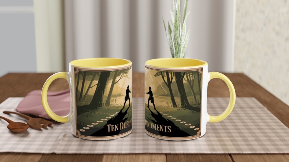 Ten Duel Commandments Historical Duel Scene Mug — view 8