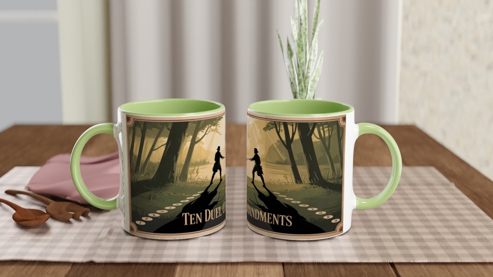 Ten Duel Commandments Historical Duel Scene Mug — view 5