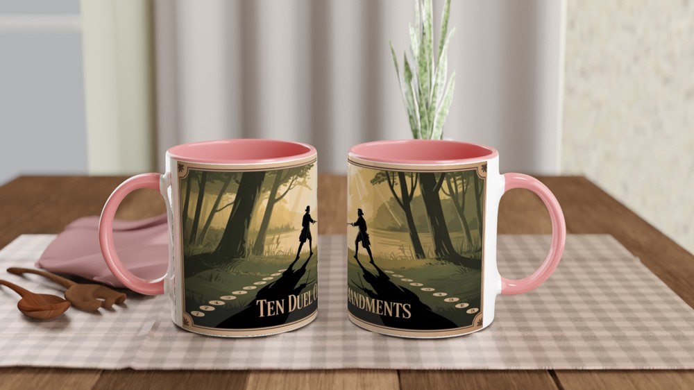 Ten Duel Commandments Historical Duel Scene Mug — view 6