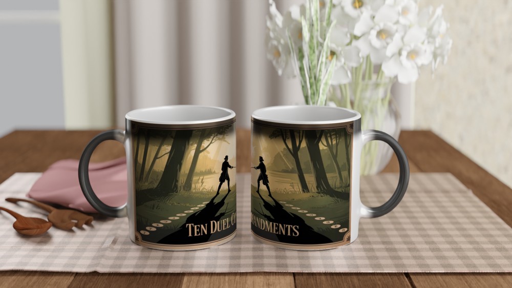 Ten Duel Commandments Historical Duel Scene Mug — view 3
