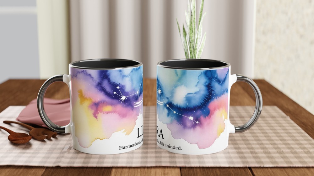 Libra Zodiac Mug | Astrology Constellation Gift | Star Sign Birthday Present | Harmonious Diplomatic Fair-Minded Mug — view 9