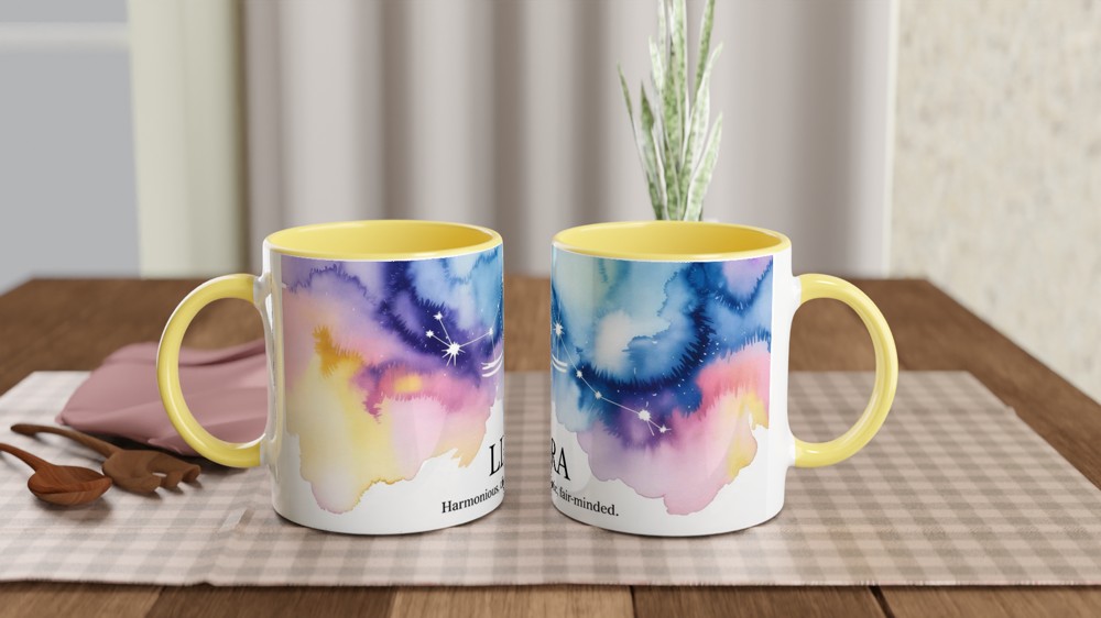 Libra Zodiac Mug | Astrology Constellation Gift | Star Sign Birthday Present | Harmonious Diplomatic Fair-Minded Mug — view 8