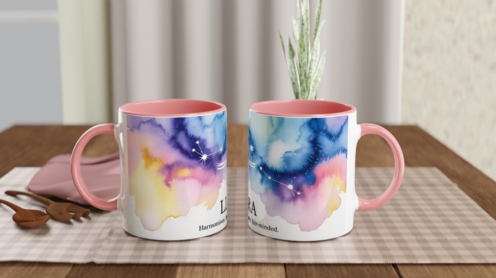 Libra Zodiac Mug | Astrology Constellation Gift | Star Sign Birthday Present | Harmonious Diplomatic Fair-Minded Mug — view 6